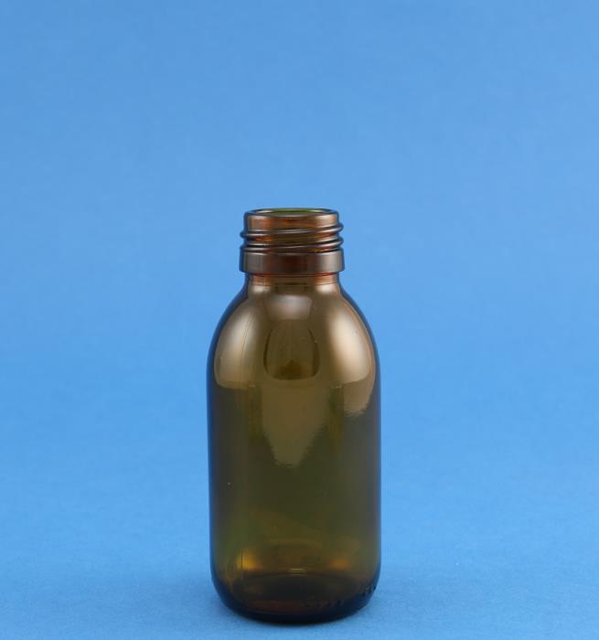 100ml Alpha Amber Glass Bottle 28mm Neck